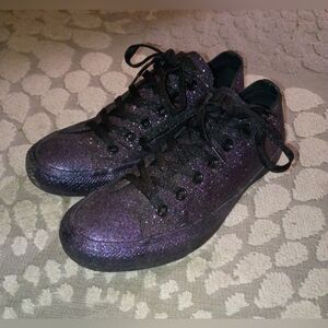 Converse Purple Glitter Sneakers